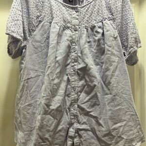 Women's Lilac Button-Up Top